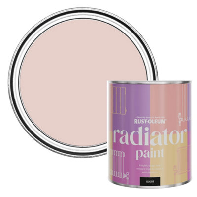 Rust-Oleum Pink Champagne Gloss Radiator Paint 750Ml from B&Q