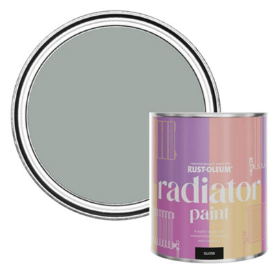 Rust-Oleum Pitch Grey Gloss Radiator Paint 750Ml from B&Q