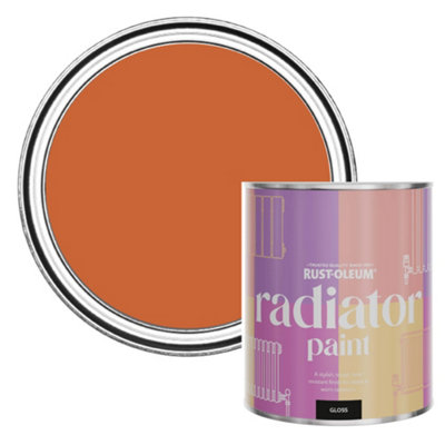 Rust-Oleum Tiger Tea Gloss Radiator Paint 750Ml from B&Q