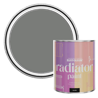 Rust-Oleum Torch Grey Gloss Radiator Paint 750Ml from B&Q