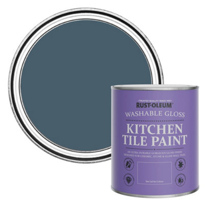 Rust-Oleum Blueprint Gloss Kitchen Tile Paint 750Ml from B&Q