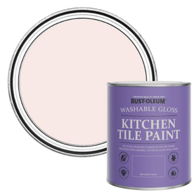 B&Q -  China Rose Gloss Kitchen Tile Paint 750Ml