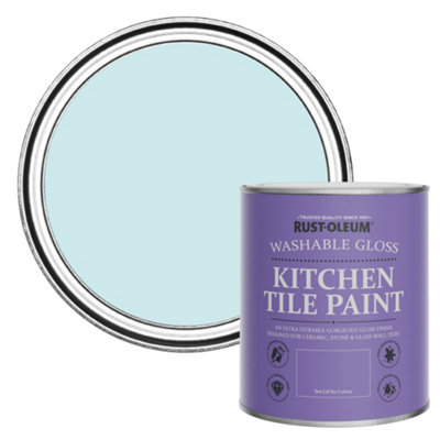 Rust-Oleum Duck Egg Gloss Kitchen Tile Paint 750Ml from B&Q