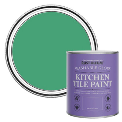 B&Q -  Emerald Gloss Kitchen Tile Paint 750Ml