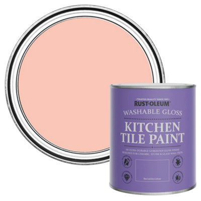 Rust-Oleum Happy As A Clam Gloss Kitchen Tile Paint 750Ml from B&Q