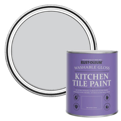 Rust-Oleum Lilac Rhapsody Gloss Kitchen Tile Paint 750Ml from B&Q