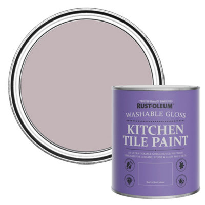 Rust-Oleum Lilac Wine Gloss Kitchen Tile Paint 750Ml from B&Q