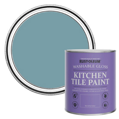 Rust-Oleum Pacific State Gloss Kitchen Tile Paint 750Ml from B&Q