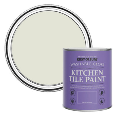 Rust-Oleum Portland Stone Gloss Kitchen Tile Paint 750Ml from B&Q