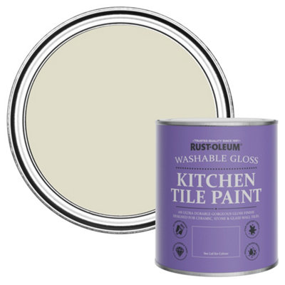 Rust-Oleum Relaxed Oats Gloss Kitchen Tile Paint 750Ml from B&Q