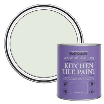 Rust-Oleum Sage Mist Gloss Kitchen Tile Paint 750Ml from B&Q
