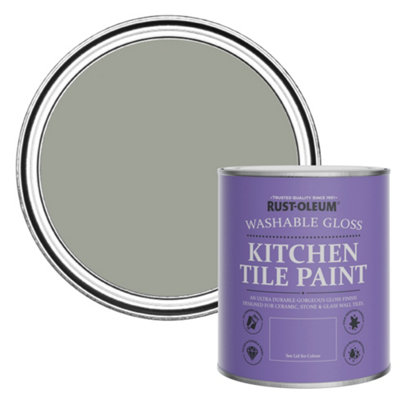 Rust-Oleum Tea Leaf Gloss Kitchen Tile Paint 750Ml from B&Q