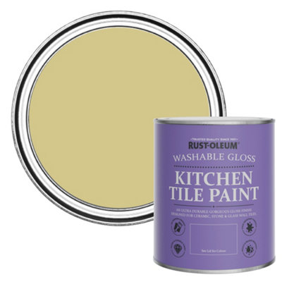 Rust-Oleum Wasabi Gloss Kitchen Tile Paint 750Ml from B&Q