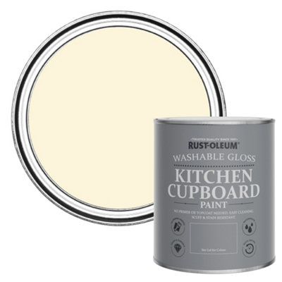 Rust-Oleum Clotted Cream Gloss Kitchen Cupboard Paint 750Ml from B&Q