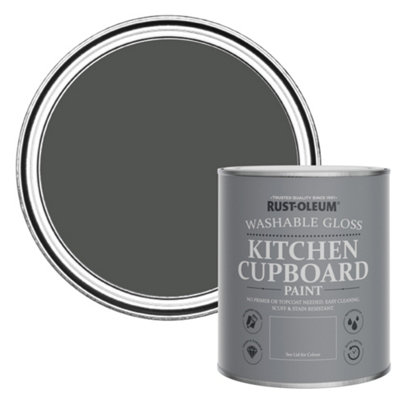 B&Q -  Graphite Gloss Kitchen Cupboard Paint 750Ml