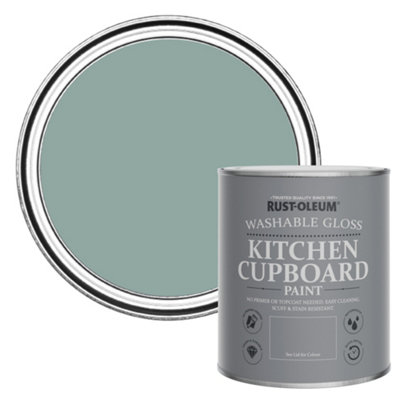 Rust-Oleum Gresham Blue Gloss Kitchen Cupboard Paint 750Ml from B&Q
