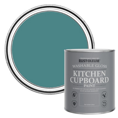 Rust-Oleum Peacock Suit Gloss Kitchen Cupboard Paint 750Ml from B&Q