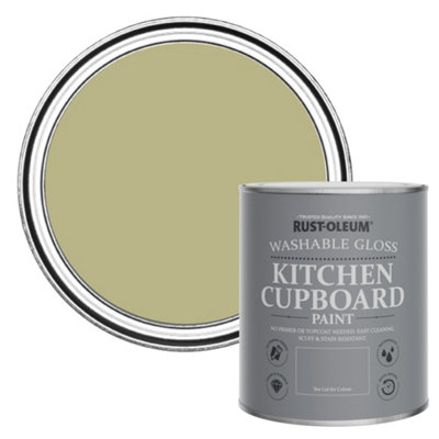 Rust-Oleum Sage Green Gloss Kitchen Cupboard Paint 750Ml from B&Q