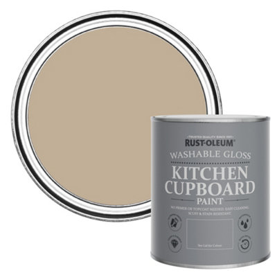 Rust-Oleum Salted Caramel Gloss Kitchen Cupboard Paint 750Ml from B&Q