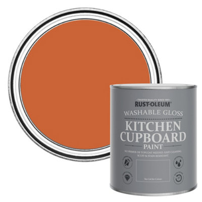 Rust-Oleum Tiger Tea Gloss Kitchen Cupboard Paint 750Ml from B&Q