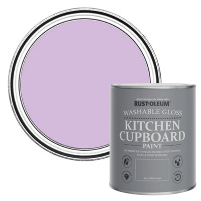 Rust-Oleum Violet Macaroon Gloss Kitchen Cupboard Paint 750Ml from B&Q