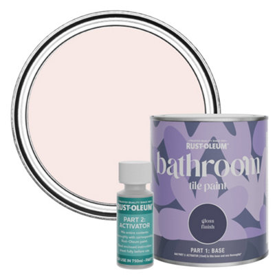 B&Q -  China Rose Gloss Bathroom Tile Paint 750Ml
