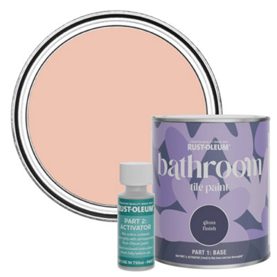 B&Q -  Coral Gloss Bathroom Tile Paint 750Ml