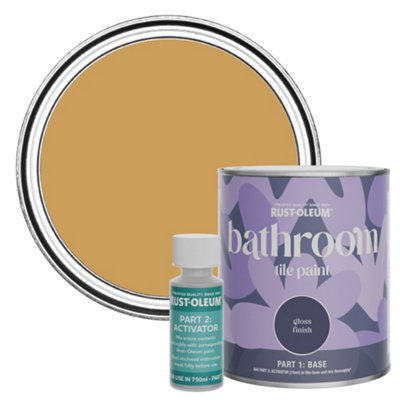 Rust-Oleum Dijon Gloss Bathroom Tile Paint 750Ml from B&Q