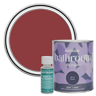B&Q -  Empire Red Gloss Bathroom Tile Paint 750Ml