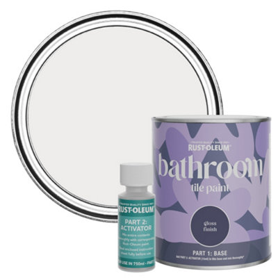 Rust-Oleum Fleur Gloss Bathroom Tile Paint 750Ml from B&Q