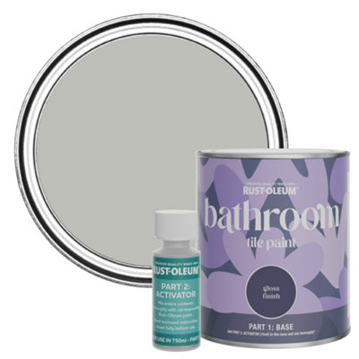 B&Q -  Flint Gloss Bathroom Tile Paint 750Ml
