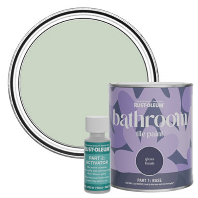 Rust-Oleum Laurel Gloss Bathroom Tile Paint 750Ml Green
