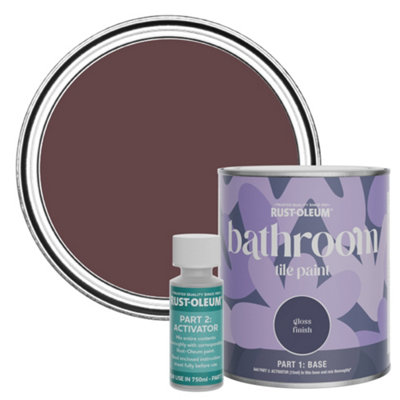 Rust-Oleum Mulberry Street Gloss Bathroom Tile Paint 750Ml from B&Q