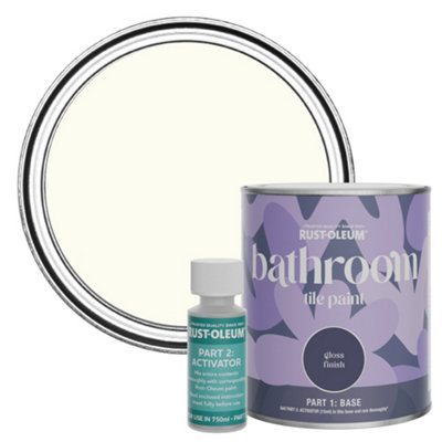B&Q -  Porcelain Gloss Bathroom Tile Paint 750Ml