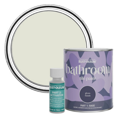 Rust-Oleum Portland Stone Gloss Bathroom Tile Paint 750Ml from B&Q