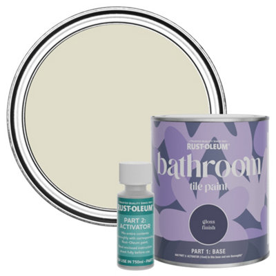 Rust-Oleum Relaxed Oats Water-Resistant Bathroom Tile Paint In Gloss Finish 750Ml from B&Q