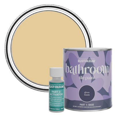 Rust-Oleum Sandstorm Gloss Bathroom Tile Paint 750Ml from B&Q