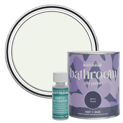Rust-Oleum Steamed Milk Gloss Bathroom Tile Paint 750Ml from B&Q