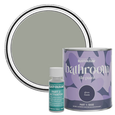 Rust-Oleum Tea Leaf Gloss Bathroom Tile Paint 750Ml from B&Q