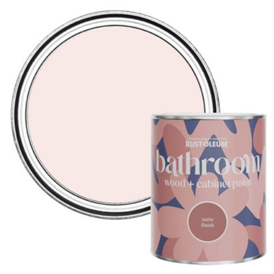 B&Q -  China Rose Satin Bathroom Wood & Cabinet Paint 750Ml