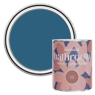 Rust-Oleum Cobalt Satin Bathroom Wood & Cabinet Paint 750Ml from B&Q