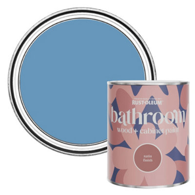 Rust-Oleum Cornflower Blue Satin Bathroom Wood & Cabinet Paint 750Ml from B&Q