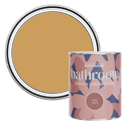 Rust-Oleum Dijon Satin Bathroom Wood & Cabinet Paint 750Ml from B&Q