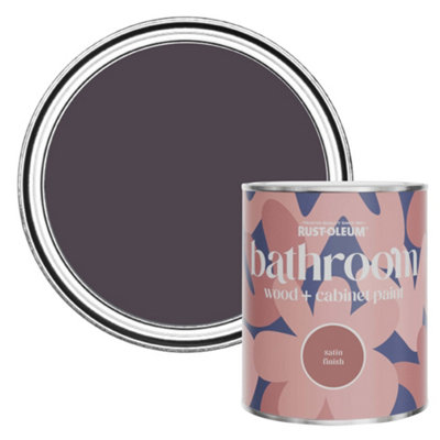 Rust-Oleum Grape Soda Satin Bathroom Wood & Cabinet Paint 750Ml from B&Q