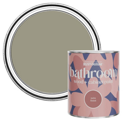 B&Q -  Grounded Satin Bathroom Wood & Cabinet Paint 750Ml
