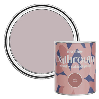 Rust-Oleum Lilac Wine Satin Bathroom Wood & Cabinet Paint 750Ml from B&Q