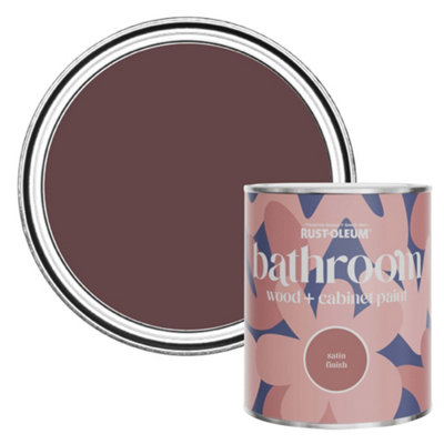 Rust-Oleum Mulberry Street Satin Bathroom Wood & Cabinet Paint 750Ml from B&Q