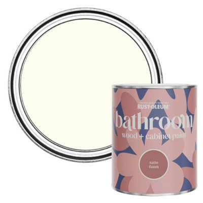 B&Q -  Porcelain Satin Bathroom Wood & Cabinet Paint 750Ml