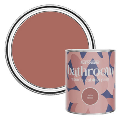 Rust-Oleum Salmon Satin Bathroom Wood & Cabinet Paint 750Ml from B&Q
