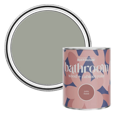 Rust-Oleum Tea Leaf Satin Bathroom Wood & Cabinet Paint 750Ml from B&Q